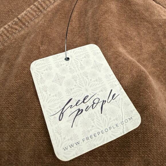 Free People In My Feelings Corduroy Cropped Boot Pants Brown Size M NWT - Picture 9 of 14